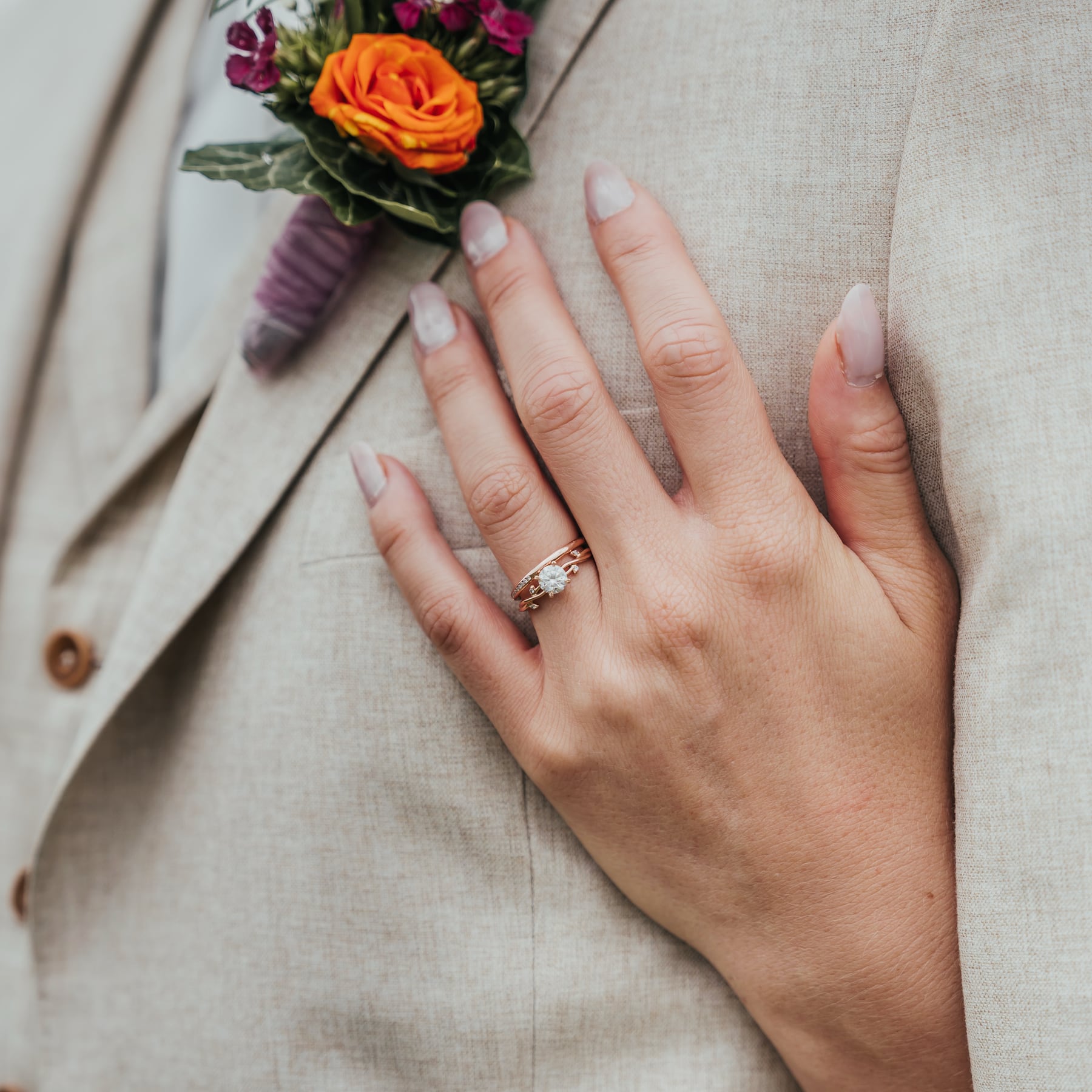 Echter Augenblick bei einer Hochzeit